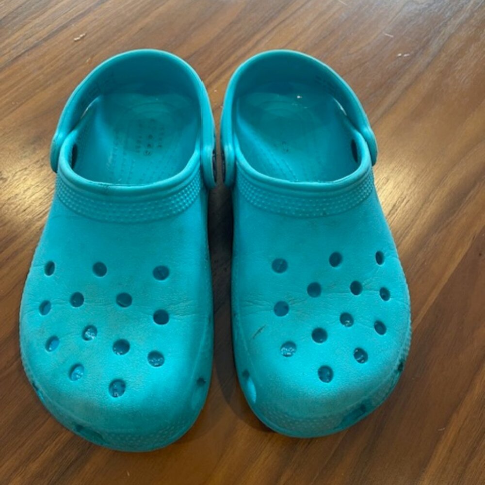 Little Kids Turquoise Blue Crocs